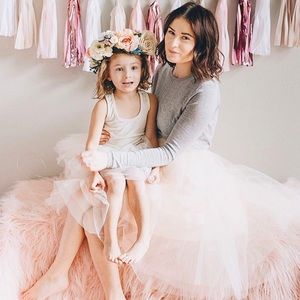 Tea length tulle skirt